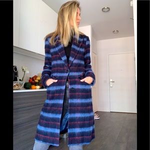 BCBGeneration Missy Printed Notch Collar Coat